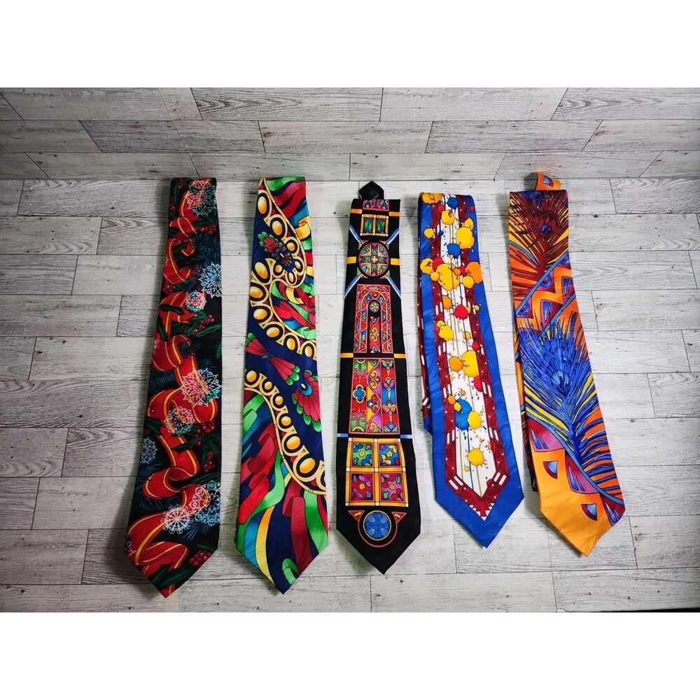 Vintage Rush Limbaugh No Boundaries Silk Tie Collection Multicolor Lot of 5 Ties